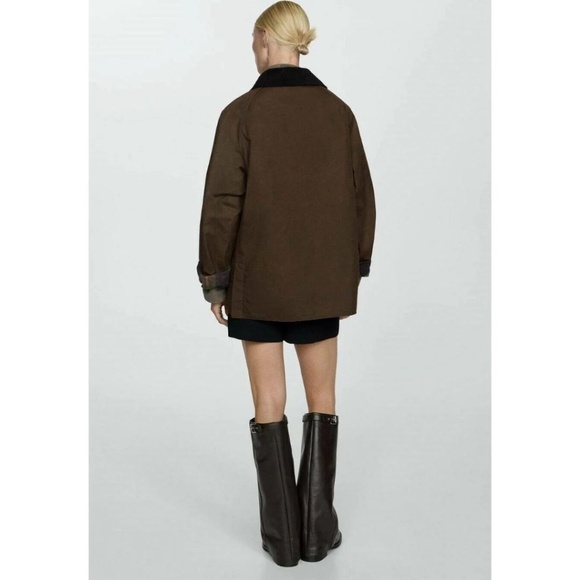 Mango Niagara Waxed Cotton Jacket NWT - Picture 3 of 15